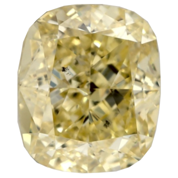 Yellow / 黄 cushion shaped diamond structure