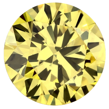 Yellow / 黄 round shaped diamond GIA certified
